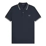 Thumbnail 1 of Fred Perry Men's M3600 Twin Tipped Shirt - Dark Airforce / Ecru / Seagrass