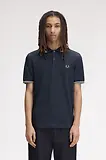 Thumbnail 2 of Fred Perry Men's M3600 Twin Tipped Shirt - Dark Airforce / Ecru / Seagrass