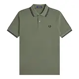 Thumbnail 1 of Fred Perry Men's M3600 Twin Tipped Shirt - Laurel Wreath Green / Black