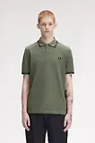 Thumbnail 2 of Fred Perry Men's M3600 Twin Tipped Shirt - Laurel Wreath Green / Black