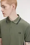 Thumbnail 4 of Fred Perry Men's M3600 Twin Tipped Shirt - Laurel Wreath Green / Black