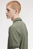 Thumbnail 6 of Fred Perry Men's M3600 Twin Tipped Shirt - Laurel Wreath Green / Black