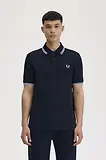 Thumbnail 2 of Fred Perry Men's M3600 Twin Tipped Shirt - Navy / White