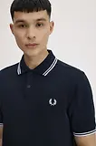 Thumbnail 4 of Fred Perry Men's M3600 Twin Tipped Shirt - Navy / White