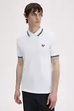 Thumbnail 6 of Fred Perry Men's M3600 Twin Tipped Shirt - White