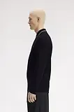 Thumbnail 3 of Fred Perry Men's M3636 LS Twin Tipped Shirt - Black / Ecru / Laurel Wreath Green