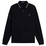 Thumbnail 1 of Fred Perry Men's M3636 LS Twin Tipped Shirt - Black / Ecru / Laurel Wreath Green