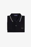 Thumbnail 7 of Fred Perry Men's M3636 LS Twin Tipped Shirt - Black / Ecru / Laurel Wreath Green