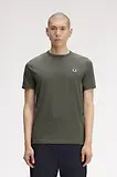 Thumbnail 2 of Fred Perry Men's Ringer T-Shirt - Field Green