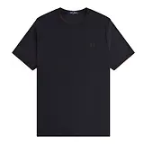 Thumbnail 1 of Fred Perry Men's Trim Detail Crepe Pique T-Shirt - Navy