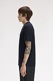 Thumbnail 3 of Fred Perry Men's Trim Detail Crepe Pique T-Shirt - Navy