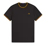 Thumbnail 1 of Fred Perry Men's Twin Tipped T-Shirt - Anchor Grey / Golden