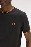 Thumbnail 6 of Fred Perry Men's Twin Tipped T-Shirt - Anchor Grey / Golden