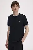 Thumbnail 5 of Fred Perry Men's Twin Tipped T-Shirt - Black