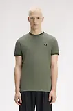 Thumbnail 2 of Fred Perry Men's Twin Tipped T-Shirt - Laurel Wreath Green / Black