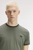 Thumbnail 4 of Fred Perry Men's Twin Tipped T-Shirt - Laurel Wreath Green / Black