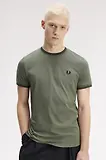 Thumbnail 5 of Fred Perry Men's Twin Tipped T-Shirt - Laurel Wreath Green / Black
