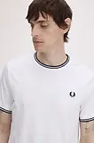 Thumbnail 4 of Fred Perry Men's Twin Tipped T-Shirt - White