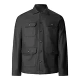 Thumbnail 1 of Hackett Men's Stretch Cashmere 4 Pocket Overshirt - Charcoal Grey