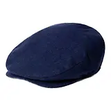 Thumbnail 1 of Hackett Men's Wool Blend Herringbone Flat Cap - Navy