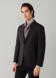 Thumbnail 6 of Hackett Men's Wool Blend Herringbone Blazer - Ebony Brown