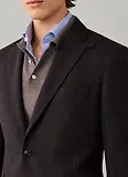 Thumbnail 7 of Hackett Men's Wool Blend Herringbone Blazer - Ebony Brown