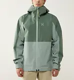 Thumbnail 2 of Haglöfs Men's Front Proof II Waterproof Jacket - Chlorophyll Green/Dew Green