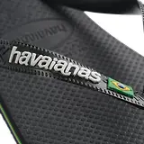 Thumbnail 5 of Havaianas Unisex Brasil Logo Flip Flops - Black/Black