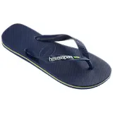 Thumbnail 2 of Havaianas Unisex Brasil Logo Flip Flops - Navy Blue