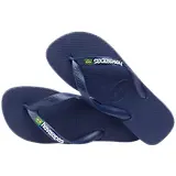 Thumbnail 4 of Havaianas Unisex Brasil Logo Flip Flops - Navy Blue
