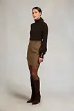 Thumbnail 3 of Holland Cooper Women's Regency Skirt - Large Scale Brown Herringbone