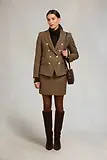 Thumbnail 4 of Holland Cooper Women's Regency Skirt - Large Scale Brown Herringbone