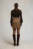 Thumbnail 5 of Holland Cooper Women's Regency Skirt - Large Scale Brown Herringbone