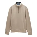 Thumbnail 1 of Joules Men's Alistair French Ribbed Quarter Zip Sweatshirt - Oatmeal