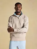 Thumbnail 2 of Joules Men's Alistair French Ribbed Quarter Zip Sweatshirt - Oatmeal