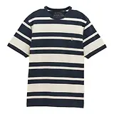 Thumbnail 1 of Joules Men's Rugby Club Striped Crew Neck Cotton T-Shirt - Navy / White