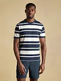 Thumbnail 2 of Joules Men's Rugby Club Striped Crew Neck Cotton T-Shirt - Navy / White