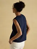 Thumbnail 3 of Joules Women's Holly Button Through Knitted Vest - Navy