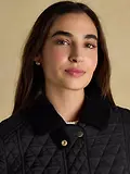Thumbnail 5 of Joules Women's Rosewell Longline Diamond Quilted Showerproof Coat - Black