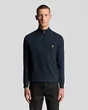 Thumbnail 2 of Lyle & Scott Men's Lambswool Blend Quarter Zip Jumper - Dark Navy Marl