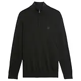 Thumbnail 1 of Lyle & Scott Men's Tonal Eagle Merino Quarter Zip Jumper - Jet Black