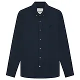 Thumbnail 1 of Lyle & Scott Men's Tonal Plain Flannel Shirt - Dark Navy