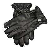 Thumbnail 1 of Dents Men's Tetbury Handsewn Three-Point Wool and Cashmere Blend-Lined Leather Gloves - Black