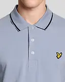 Thumbnail 4 of Lyle & Scott Men's Tipped Polo Shirt - Bubble Blue/Jet Black