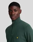 Thumbnail 4 of Lyle & Scott Men's Cotton Merino 1/4 Zip Jumper - Argyle Teal