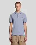 Thumbnail 2 of Lyle & Scott Men's Tipped Polo Shirt - Bubble Blue/Jet Black