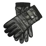 Thumbnail 1 of Dents Men's Skipton Water-Resistant Faux Fur-Lined Leather Gloves - Black