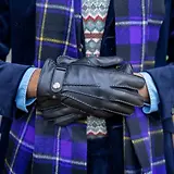 Thumbnail 3 of Dents Men's Tetbury Handsewn Three-Point Wool and Cashmere Blend-Lined Leather Gloves - Black