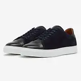 Thumbnail 2 of Oliver Sweeney Men's Capelo Calf Suede Cupsole Trainers - Navy