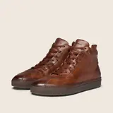 Thumbnail 2 of Oliver Sweeney Men's Defeza Hand-Finished Calf Leather Retro Trainers - Dark Tan